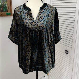 WHITE STUFF women’s elegant green blue and pink top